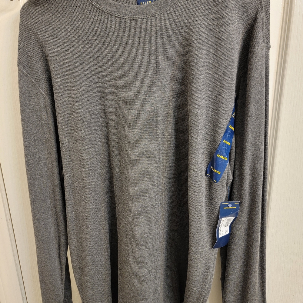 !!! Mens Polo Ralph Lauren Gray Crewneck Sweater Size Extra Large Brand New !!!